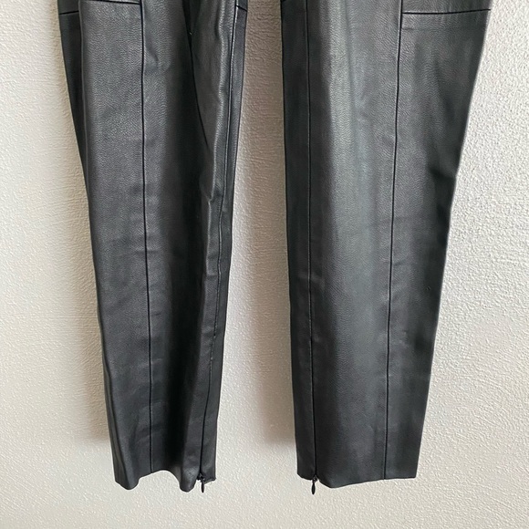 Zara Pants Womens Size Medium Black Basic Faux Leather Pull On Legging Skinny - Picture 5 of 13